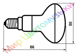 Лампа накаливания зеркальная 25W R50 Е14