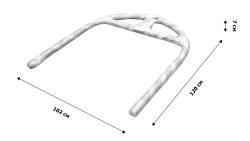Кресло подвесное Ривьера арт.D24-МТ2025 (стойка+основание.черн.,корзн.бежевая.,подуш.шоколад. 3уп. (В))