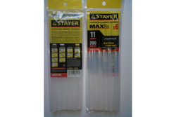 Стержень 6 шт. (200х11 мм; прозрачный) по пластику/стеклу для клеевого пистолета STAYER 2-06821-T-S06