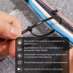 Стяжка нейлоновая Профессиональная 200x3,6мм, черная (100 шт/уп) REXANT