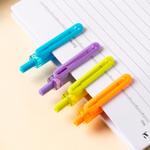 Ручка шариковая DELI "Q51" автоматическая, 0,7 мм, корпус ассорти, синяя, грип