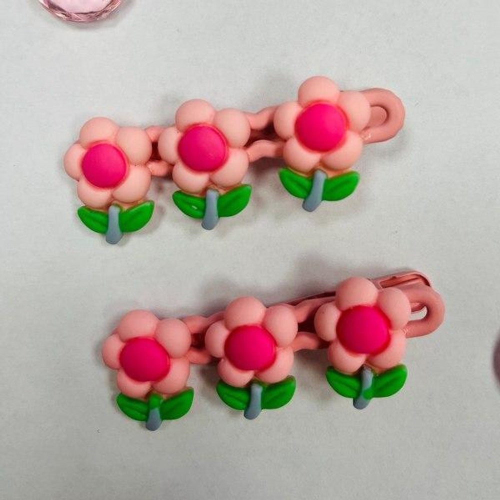 Зажимы для волос детские 2шт «Розовый пудинг» 658-189 (JINRE TRAVEL)