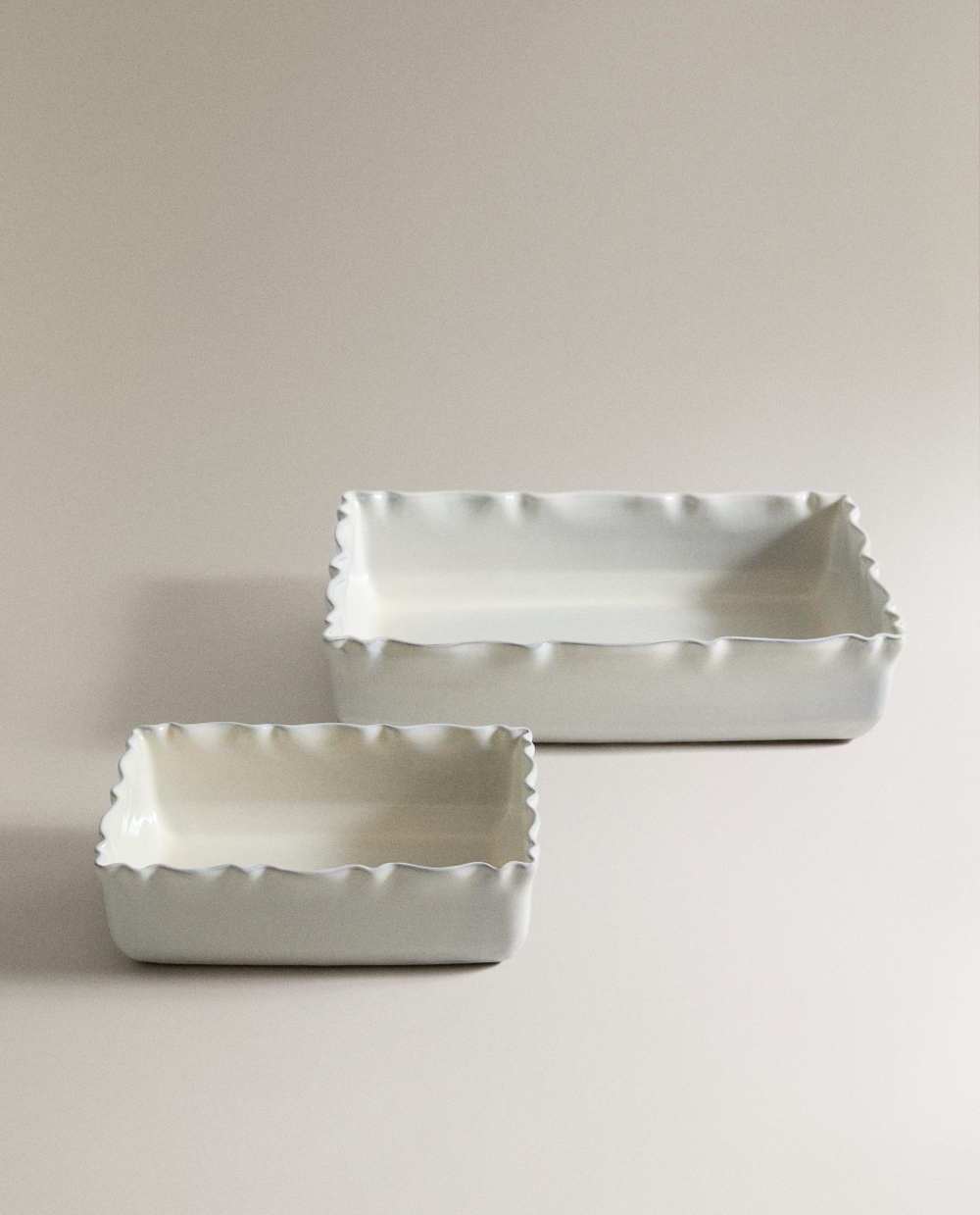 Zara Home жаровня из фаянса, цвет бежевый, 22 см