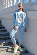 3905 Брюки женские (голубой)