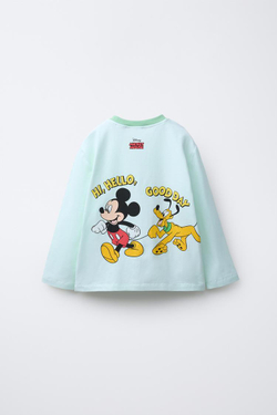 ZARA ПИЖАМА: ФУТБОЛКА И БРЮКИ MICKEY MOUSE © DISNEY, ЭКРЮ
