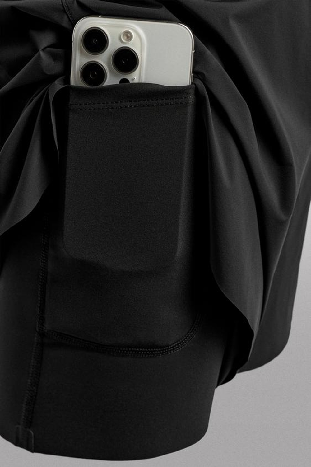 ZARA ШОРТЫ ДЛЯ БЕГА 2 В 1, ЧЕРНЫЙ