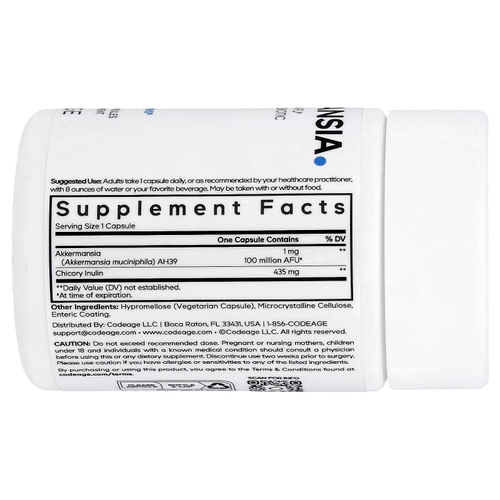 Codeage, Akkermansia, 30 растительных капсул