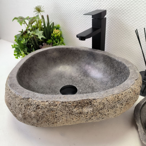 Раковина из речного камня RS-63562 (45*40*16) 0122