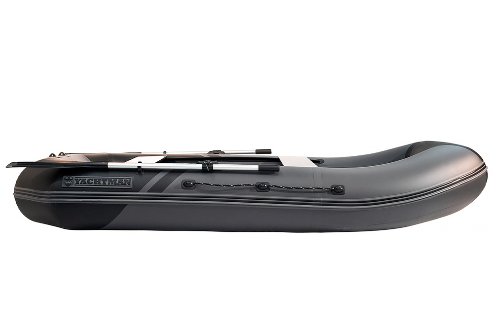 YACHTMAN-280 МНД НАДУВНОЕ ДНО (Яхтман) серый-черный (лодка ПВХ с усилением)