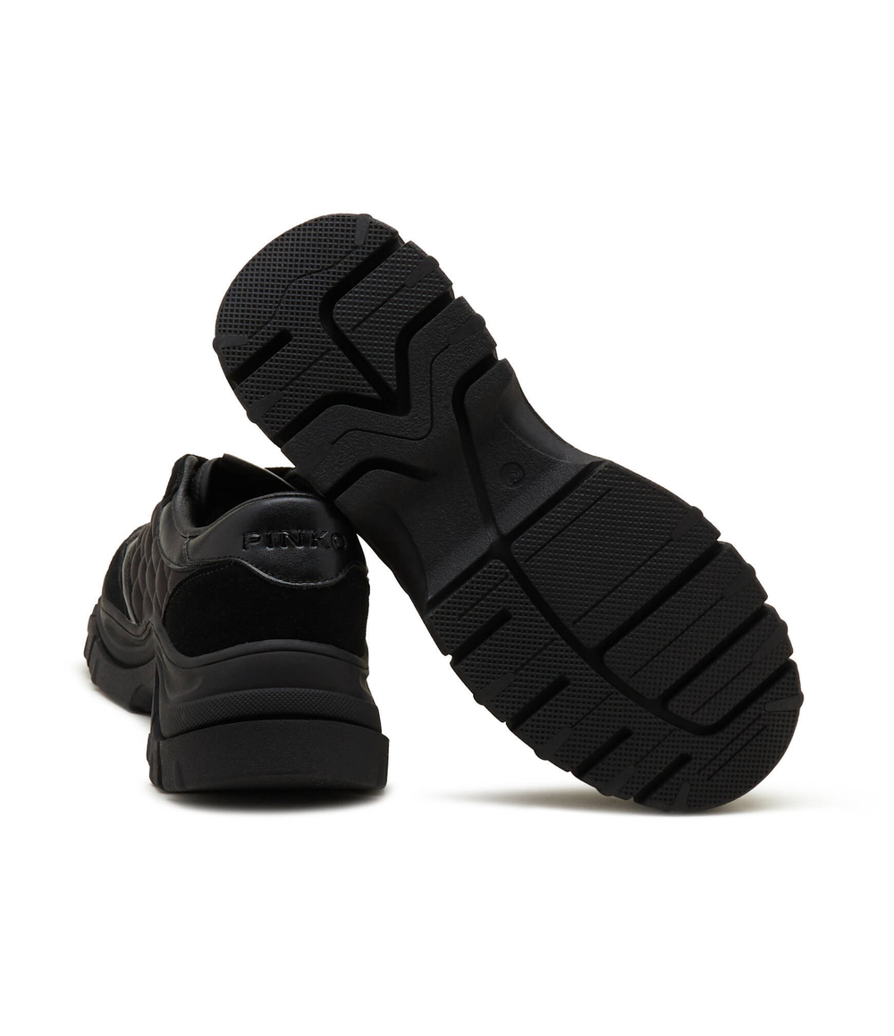 Кожаные кроссовки memphis sneaker suede/pelle vi Pinko - черный(101620 A12L)