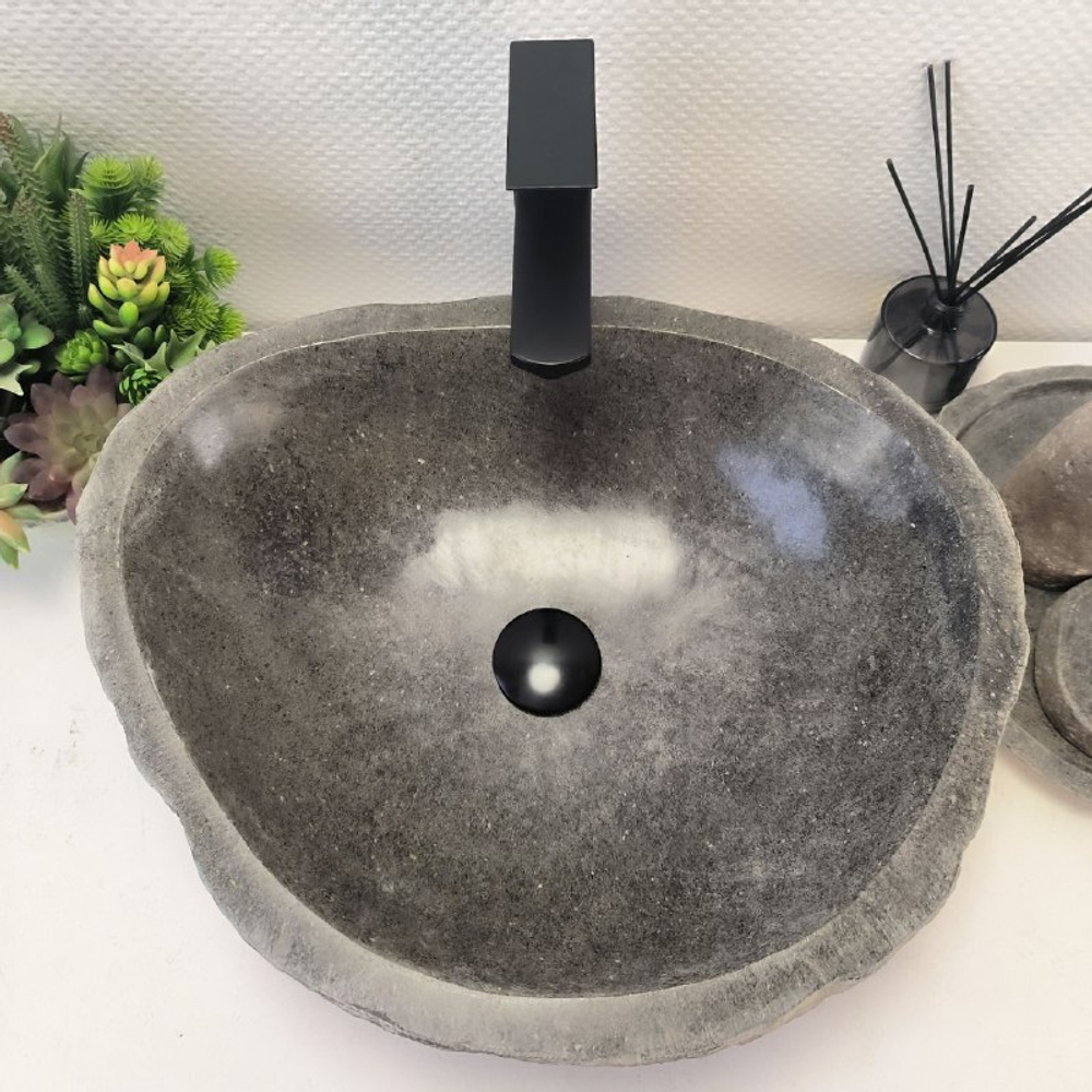Раковина из речного камня RS-63492 (51*42*16) 0122
