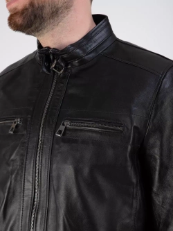 Кожаная куртка демисезонная на молнии