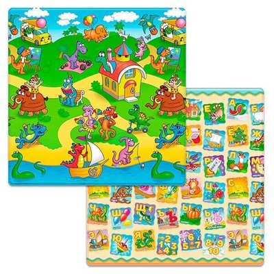 Коврик игровой детский двусторонний Funkids Small-15  (1400х1400х15) 002