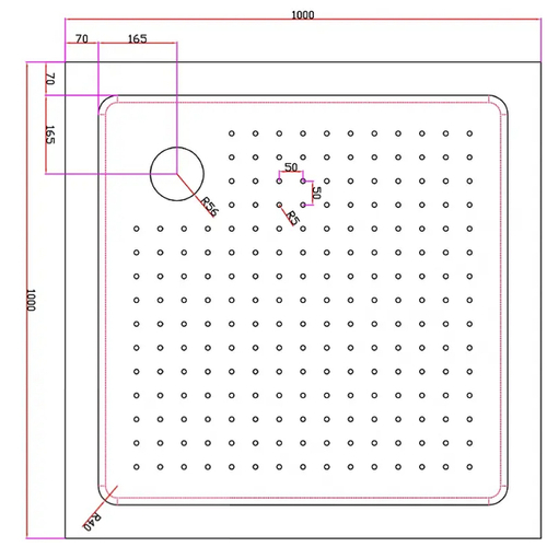Акриловый поддон для душа Cezares Tray А 100х100 TRAY-A-A-100-15-W0 Белый