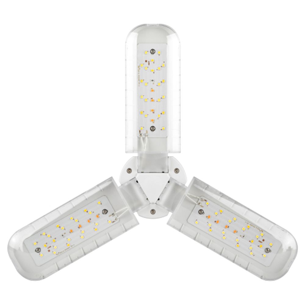 Фитолампа для растений светодиодная ЭРА GREEN LINE ФИТО-30W-PFR-E27-GR 3-х лепестковая полного спектра 30 Вт Е27