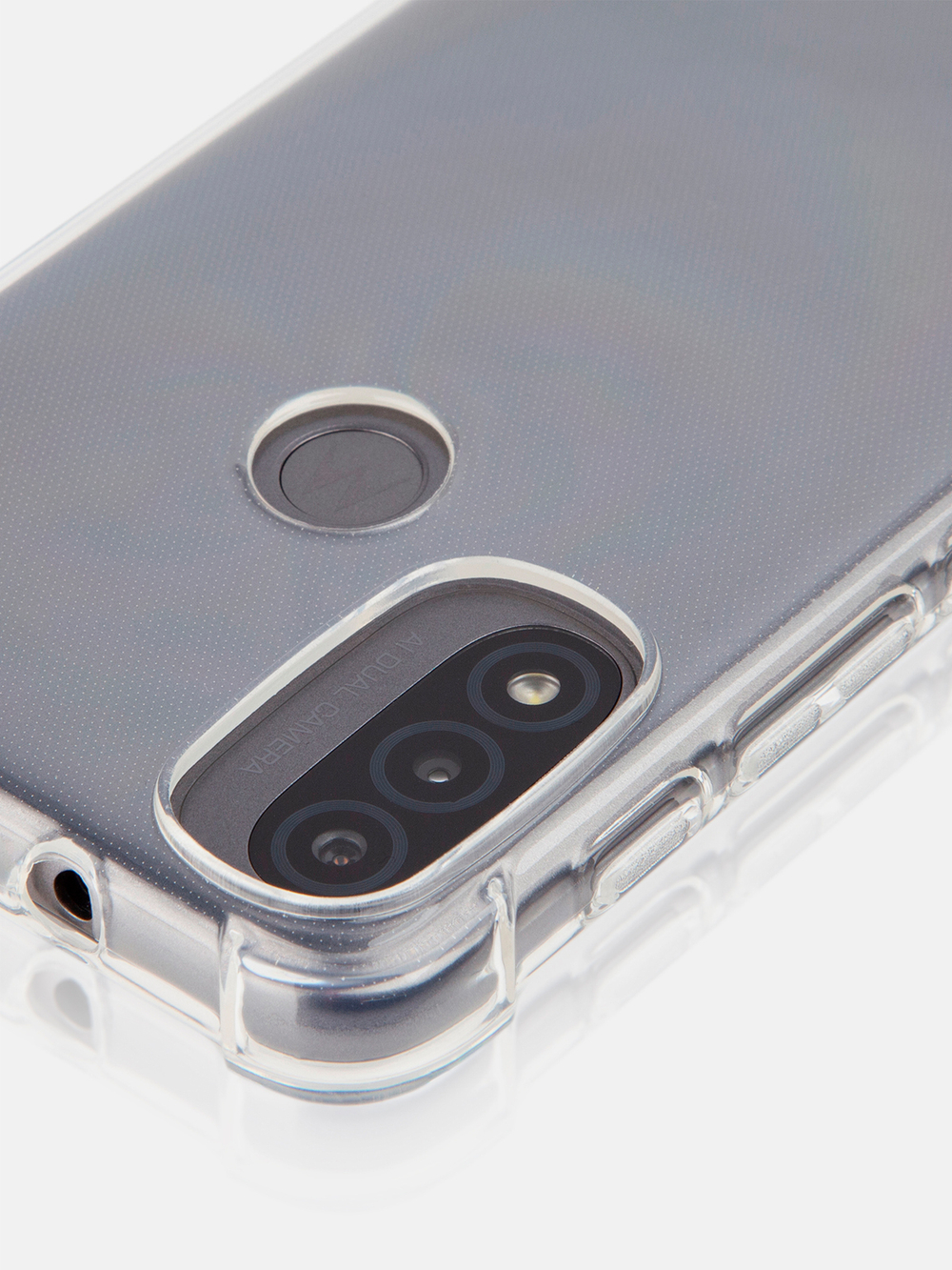 Чехол ROSCO для Motorola Moto E20 оптом (арт. MOTO-E20-HARD-TPU-TRANSPARENT)