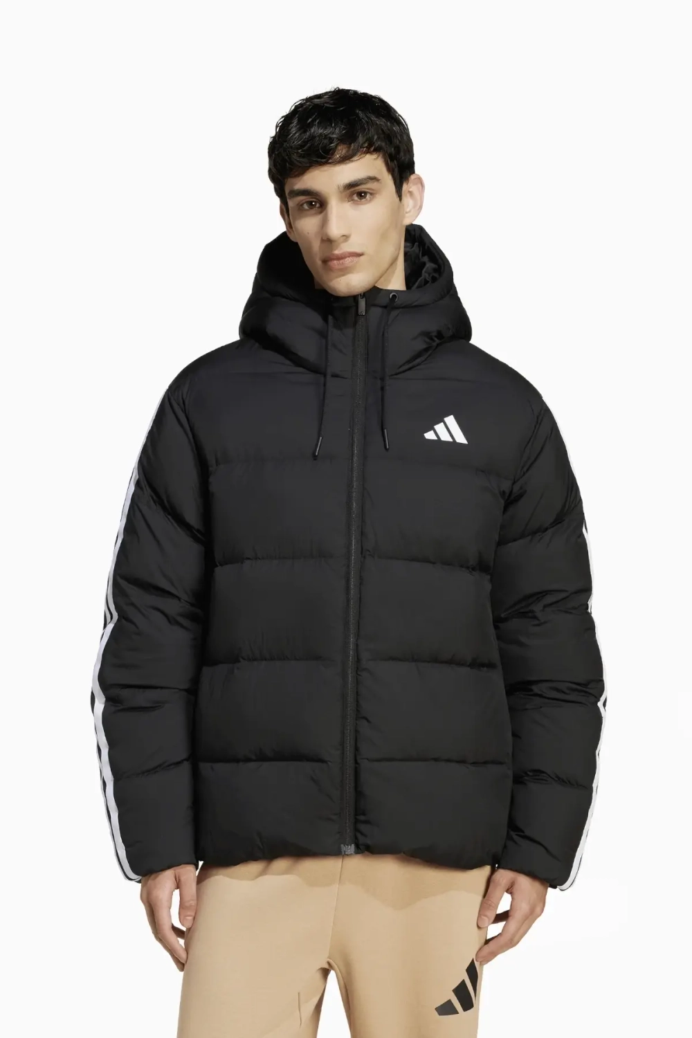 Куртка adidas Essentials 3-Stripes Puffer Down - черный
