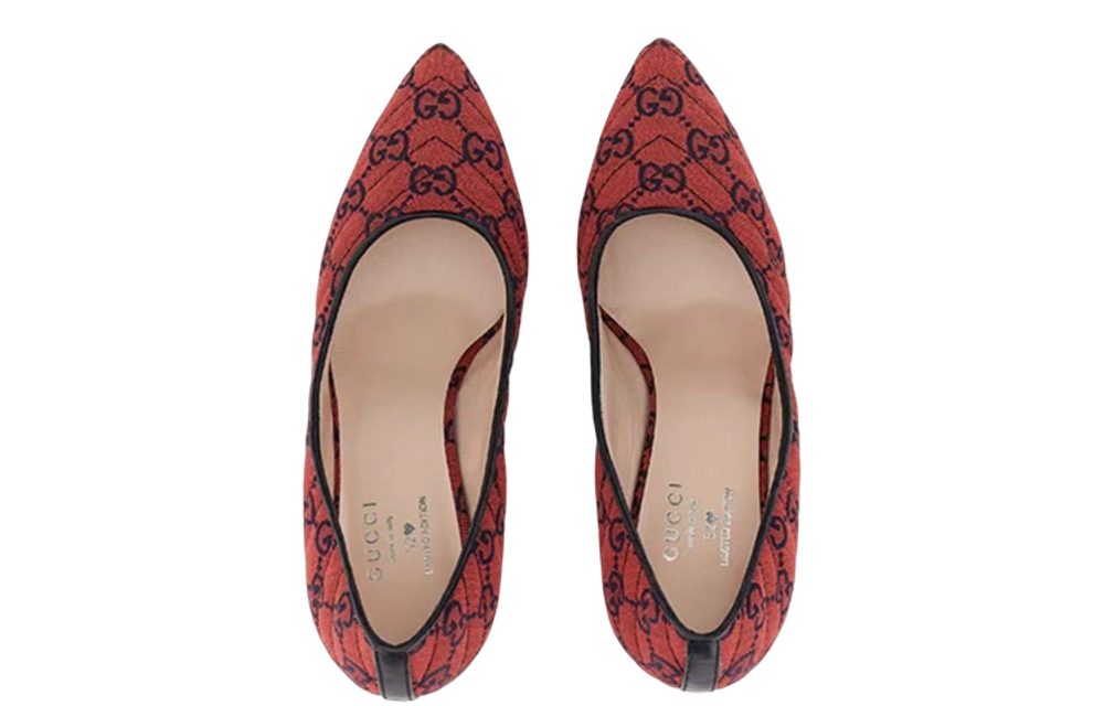 GUCCI Gucci set foot Tapered heel high heels women's red and blue