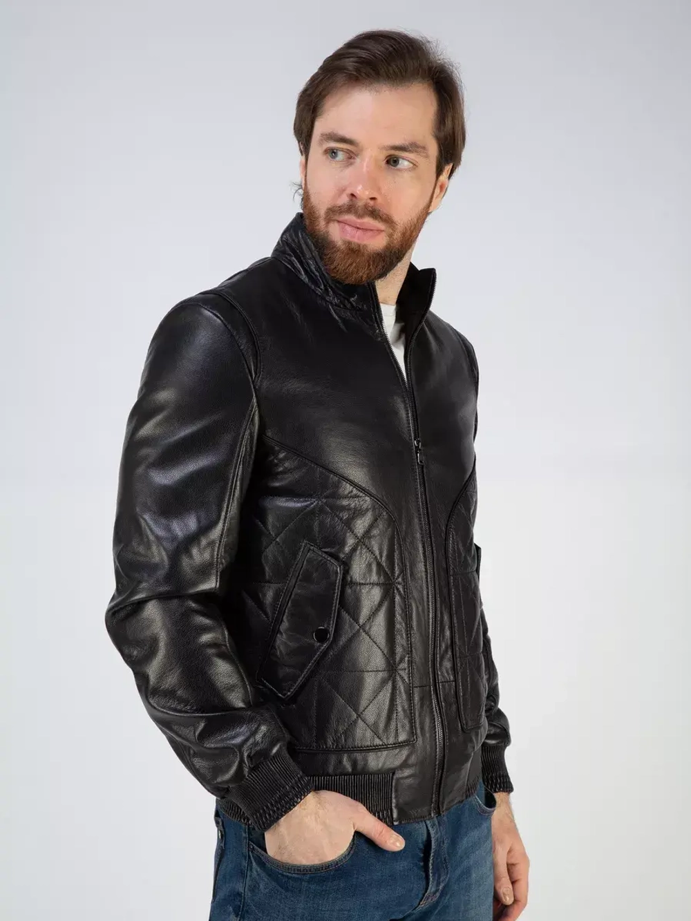 Кожаная куртка демисезонная