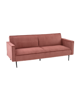 Диван прямой Кассель велюр рельефный коралловый