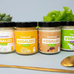 Ассорти соусов VEGALIZE 4 шт по 240г. Сырный, Грибной, Тар Тар, Майонез низкокалорийный, для пиццы, макарон и салата