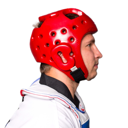 Шлем для тхэквондо ProfSport (усиленная защита) красный