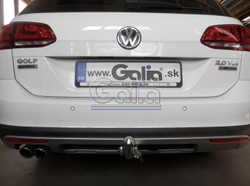 Фаркоп оцинкованный Galia V073A для Volkswagen Golf VII универсал 2WD/4WD 2013-(паспорт и сертификат в комплекте)(без электрики)