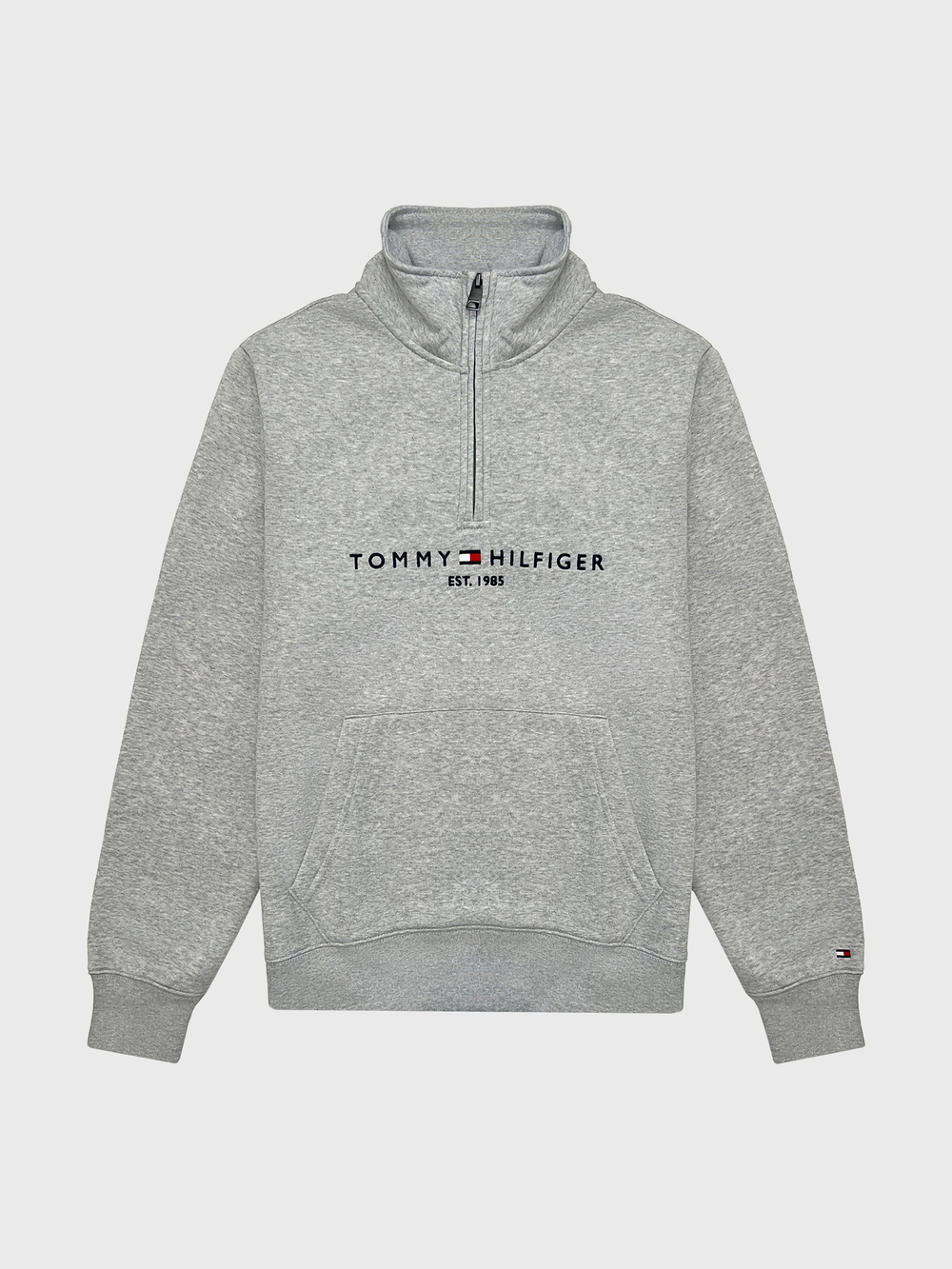 Свитшот Tommy Hilfiger Tommy Logo Quater-Zip Grey Heather