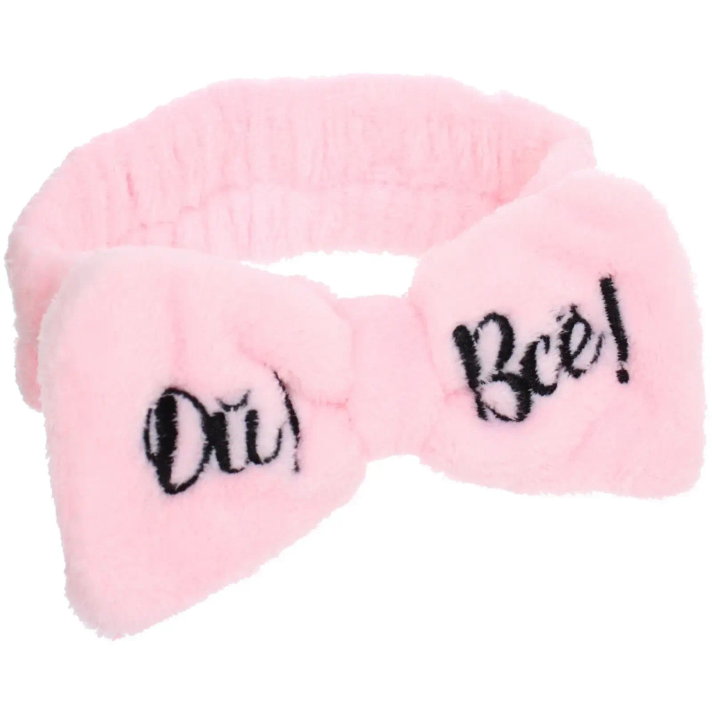 Повязка на голову «New collection Vostok - ОЙ ВСЕ!», цвет розовый, серый, голубой и сиреневый, 20*6см ( упаковка белый ZIP пакет )