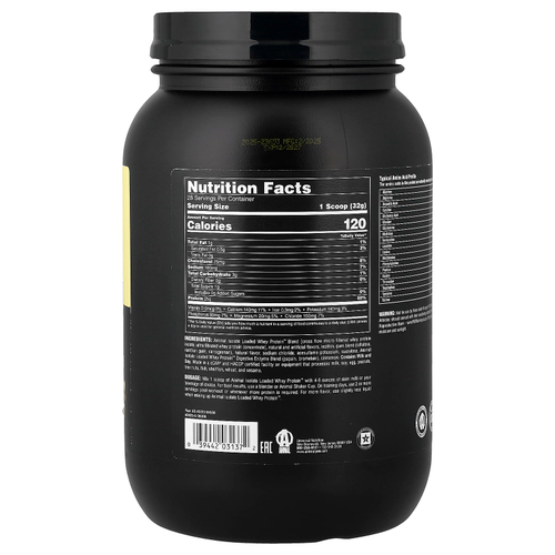 Animal, Isolate Loaded Whey Protein™, порошок из сывороточного протеина, со вкусом булочки с корицей, 907 г (2 фунта)
