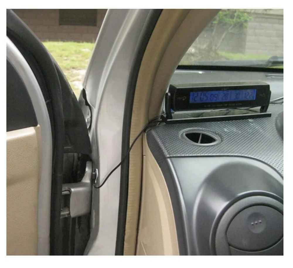 Авто часы VST 7013V Монохром Blue&Red