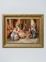 Картина на стену для интерьера на холсте "Золотой век" в классической раме 41*51 см