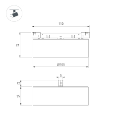 Светильник MAG-MICROCOSM-RONDO-R105-10W Warm3000 (WH, 90 deg, 24V) (Arlight, IP20 Металл, 5 лет) 051822
