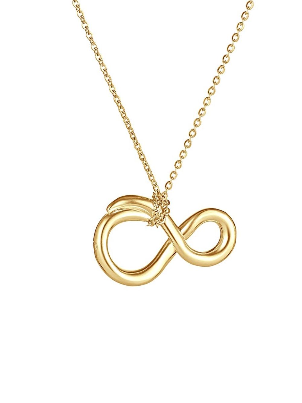 Колье Восьмерка на шнурке, позолота