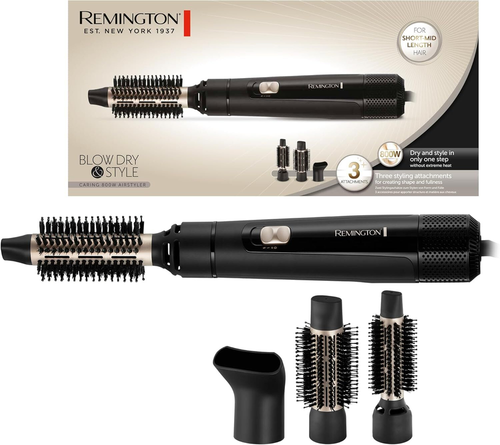 Фен-щетка Remington AS7300 черный