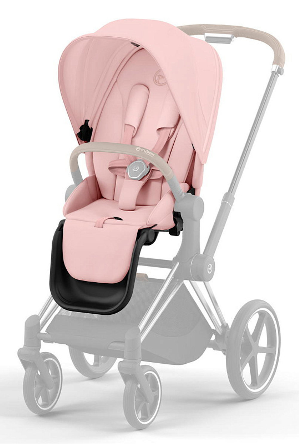 Коляска 2 в 1 Cybex Priam IV Chrome Brown Peach Pink