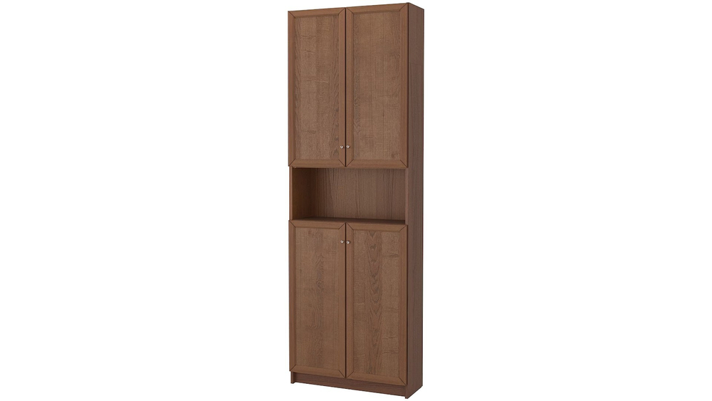 Стеллаж Билли 22 Орех Экко 9459 80*30*237 см, медь   Фиеста