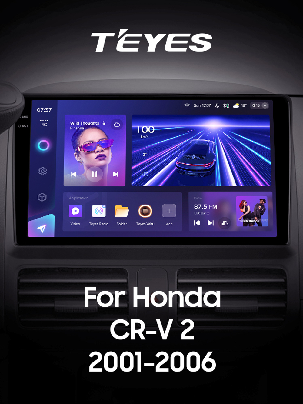 Teyes CC3 2K 9"для Honda CR-V 2 2001-2006