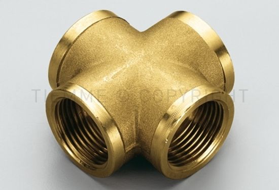 Крестовина латунная Tiemme 3/4" ВР с внутренней резьбой фитинг 1500065