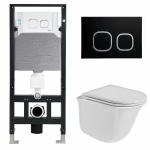 Унитаз с инсталляцией WeltWasser AMBERG 506 + TELBACH 004 GL-WT + AMBERG RD-MT CR