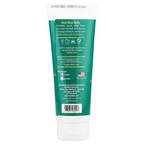 Real Aloe, Желе с алоэ вера, без запаха, 230 мл (8 унций)