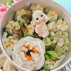 Зефир в шляпной коробке «Зайка» / 21 см