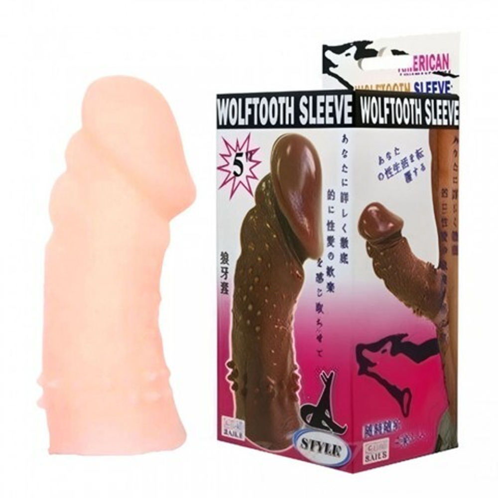 Насадка на пенис светлая (13×4 см)