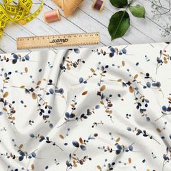 Ткань сатин веточки эвкалипта