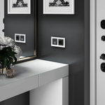 Сенсорный выключатель двухклавишный с подсветкой 1000 Вт (черный)