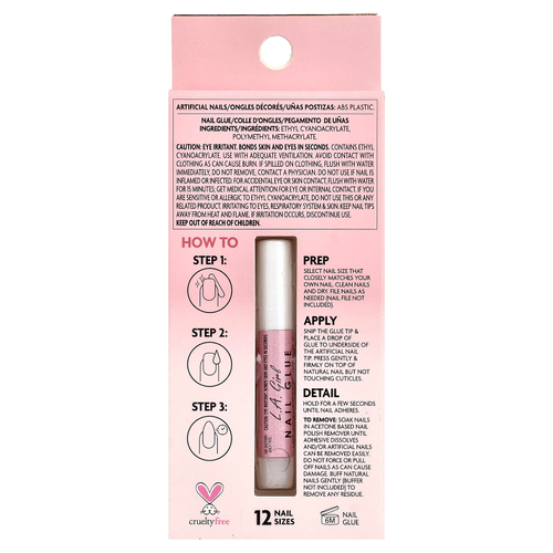 L.A. Girl, Oh So Shiny, искусственные ногти, гелевые типсы для сияния ногтей, GNT151 Облако Nine, набор из 25 предметов