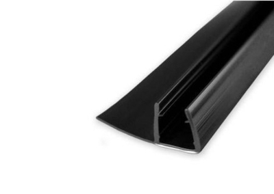 Уплотнитель для душевой кабины F-образный, на стекло 10 мм, 2.2 метра черный