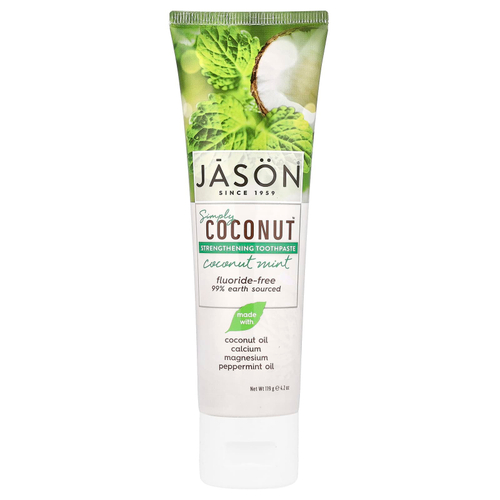Jason Natural, Simply Coconut, укрепляющая зубная паста, кокос и мята, 119 г (4,2 унции)