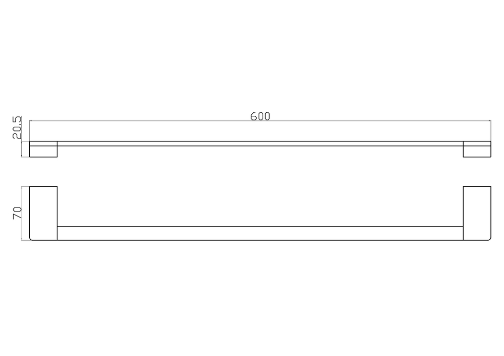 Вешалка для полотенец WONZON & WOGHAND ECLIPSE, Черный (WW-9112-BL)