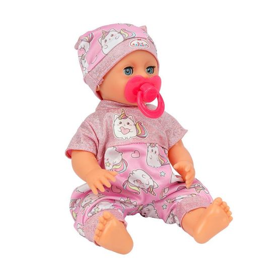 Пупс озвуч 25см, Шаинский музыка пьет, писает, закр. глазки, 4акс, 2000 слов КАРАПУЗ